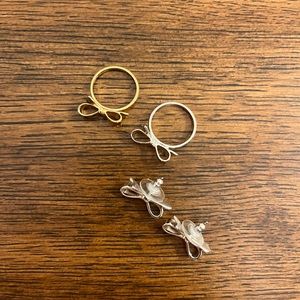 Kate Spade Bow rings and earrings